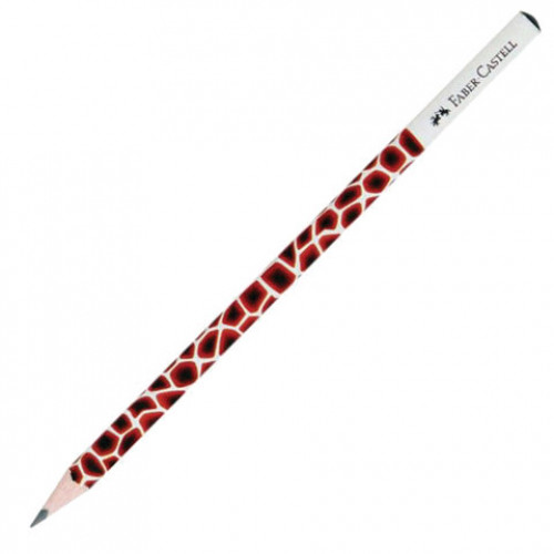 Карандаш чернографитный FABER-CASTELL, 1 шт., Triangular Giraffe, B, трехгранный, 118368