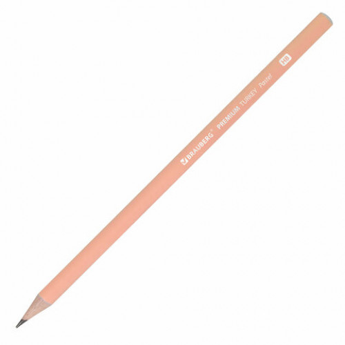 Карандаш чернографитный BRAUBERG PREMIUM TURKEY, 1 шт., Pastel, НВ, ассорти, дисплей