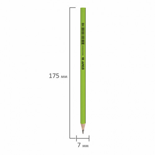 Карандаш чернографитный STAFF COLLEGE, 1 шт., НВ, пластиковый, корпус ассорти, 181743