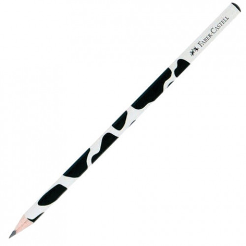 Карандаш чернографитный FABER-CASTELL, 1 шт., Triangular Cow, B, трехгранный, 118366