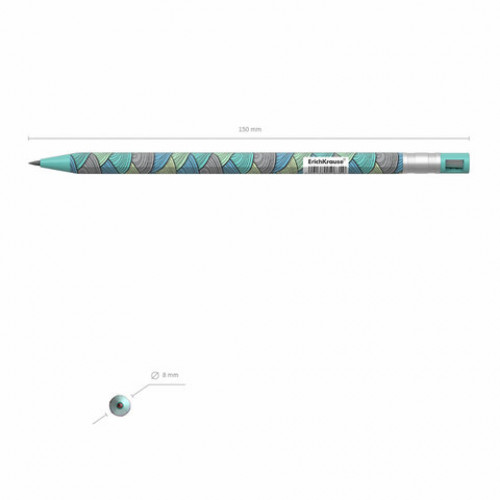 Карандаш механический цанговый 2 мм, ERICH KRAUSE ColorTouch, Emerald wave, корпус ассорти, 50835