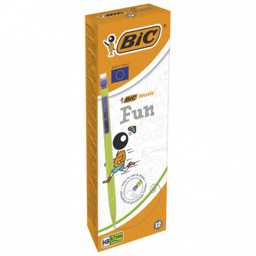 Карандаш механический 0,7 мм, BIC Matic Fun, ластик, корпус ассорти, 996678
