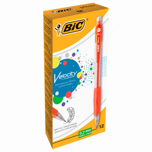 Карандаш механический 0,7 мм, BIC Velocity, ластик, резиновый грип, корпус ассорти, 8291332