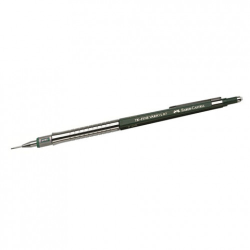 Карандаш механический 0,7 мм, FABER-CASTELL TK-Fine Vario L, ластик, корпус темно-зеленый, 135700