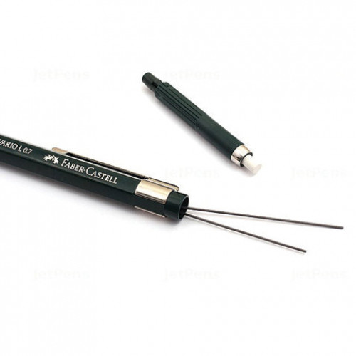 Карандаш механический 0,7 мм, FABER-CASTELL TK-Fine Vario L, ластик, корпус темно-зеленый, 135700