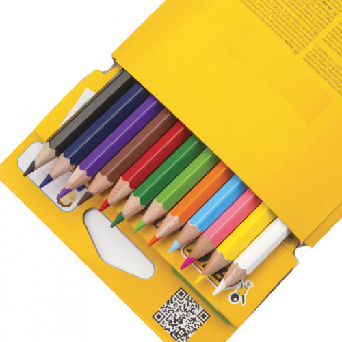 Карандаши цветные акварельные BIC Aquacouleur, 12 цветов, заточенные, европодвес, 8575613