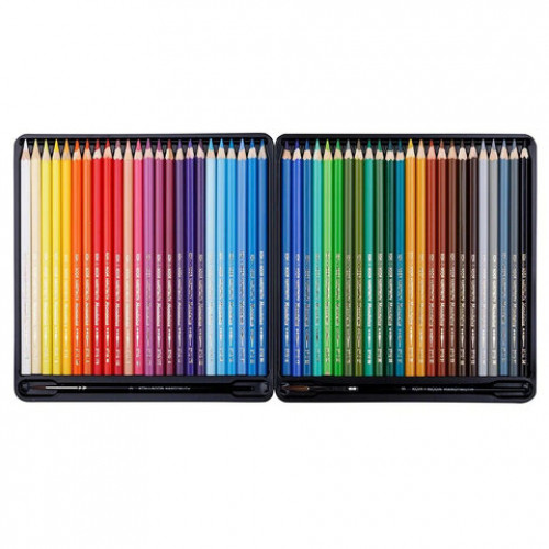 Карандаши цветные акварельные художественные KOH-I-NOOR Mondeluz, 48цв., кисть, точилка, европодвес 3713/48, 3713048003KZ