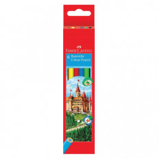 Карандаши цветные FABER-CASTELL, 6 цветов, картонная упаковка с подвесом, 120106