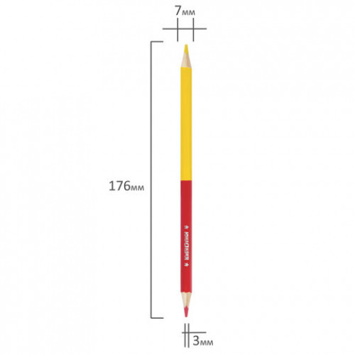 Карандаши двусторонние ЮНЛАНДИЯ ГЛЯДЕЛКИ, 12 штук, 24 цвета, заточенные, европодвес, 181371