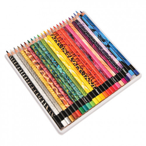 Карандаши цветные MAPED (Франция) Color'Peps Animals', 24 цвета, трехгранные, заточенные, европодвес, 832224
