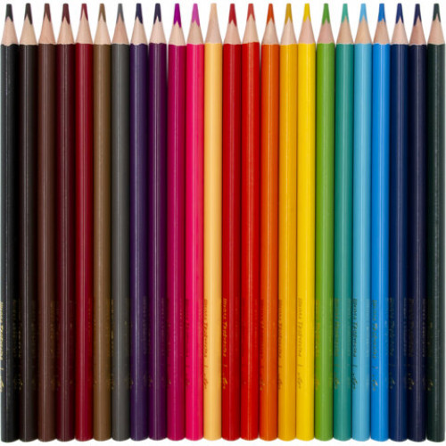 Карандаши цветные ЛУЧ Школа Творчества, 24 цветов, трехгранные, натуральное дерево,, 30С 1808-08