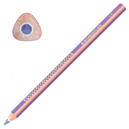 Карандаш цветной утолщенный STAEDTLER Noris club, 1 шт., трехгранный, грифель 4 мм, фиолетовый, 1284-6