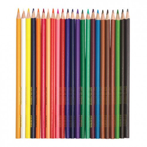 Карандаши цветные ГАММА Мультики, 24 цвета, заточенные, трехгранные, картонная упаковка, 05091809, 050918_09