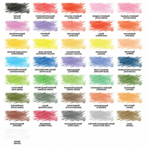 Карандаши цветные BRAUBERG PREMIUM, 36 цветов, шестигранные, грифель мягкий 3,3 мм, 181659