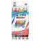 Карандаши двусторонние CARIOCA Bi-color, 12 штук, 24 цвета, трехранные, заточенные, 42991