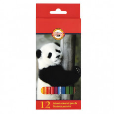 Карандаши цветные KOH-I-NOOR Animals, 12 цветов, грифель 2,8 мм, заточенные, европодвес, 3552/12, 3552012008KSRU