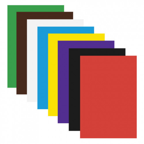 Картон цветной А4 МЕЛОВАННЫЙ (глянцевый), 8 листов 8 цветов, в папке, ЮНЛАНДИЯ, 200х290 мм, ЮНЛАНДИК В ГОРАХ, 129565
