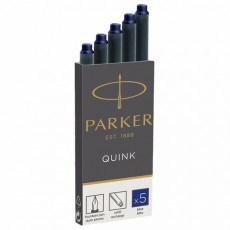 Картриджи чернильные PARKER Cartridge Quink, КОМПЛЕКТ 5 штук, блистер, синие, 1950403