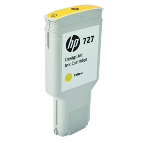 Картридж струйный для плоттера HP (F9J78A) DesignJet T1500/T920/T2500, №727, 300 мл, желтый, оригинальный