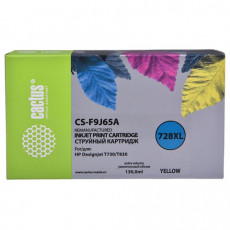 Картридж струйный CACTUS (CS-F9J65A) для HP DesignJet T730/T830, желтый Картридж струйный CACTUS (CS-F9J65A) для HP DesignJet T730/T830, желтый