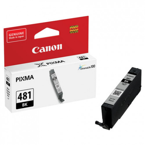 Картридж струйный CANON (CLI-481BK) для PIXMA TS704 / TS6140, черный, ресурс 1478 страниц, оригинальный, 2101C001