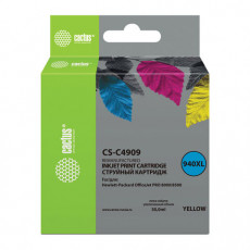 Картридж струйный CACTUS (CS-C4909) для HP Officejet pro 8000/8500, желтый