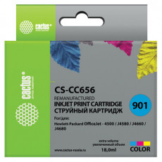 Картридж струйный CACTUS (CS-CC656) для HP OfficeJet J4580/J4660/J4680, цветной Картридж струйный CACTUS (CS-CC656) для HP OfficeJet J4580/J4660/J4680, цветной