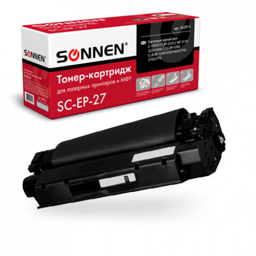 Картридж лазерный SONNEN (SC-EP-27) для CANON LBP-3200/MF3228/3240/5730, ВЫСШЕЕ КАЧЕСТВО, ресурс 2500 стр., 362912