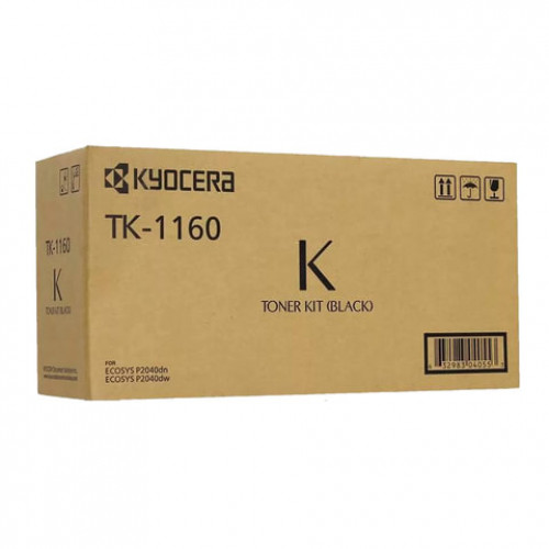 Тонер-картридж KYOCERA (TK-1160) Ecosys P2040dn/P2040dw, ресурс 7200 стр., оригинальный, 1T02RY0NL0