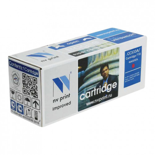 Картридж лазерный NV PRINT (NV-718M) для CANON LBP7200Cdn/MF8330Cdn/8350Cdn, пурпурный, ресурс 2900 стр., NV-CC533A/718M