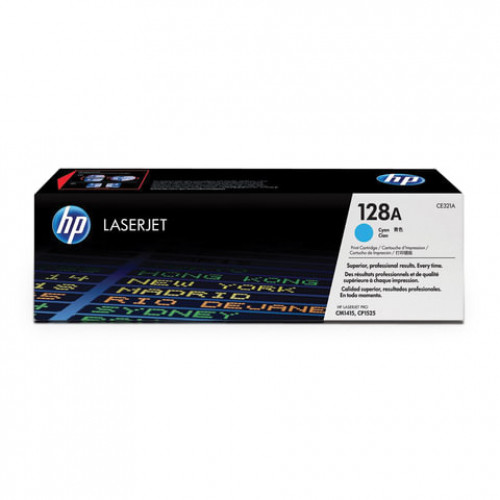 Картридж лазерный HP (CE321A) LaserJet CM1415FN/FNW/CP1525N/NW, голубой, оригинальный, ресурс 1300 страниц