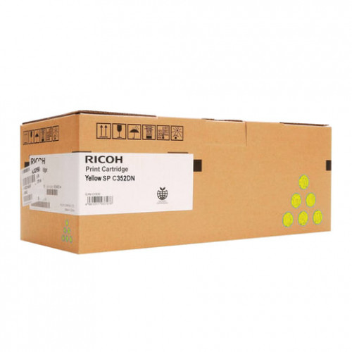 Тонер-картридж RICOH (407386) Ricoh SP C352DN, желтый, ресурс 7000 стр., оригинальный