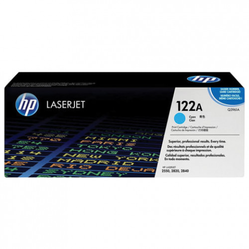 Картридж лазерный HP (Q3961A) ColorLaserJet 2550/2820 и другие, голубой, оригинальный, 4000 стр.