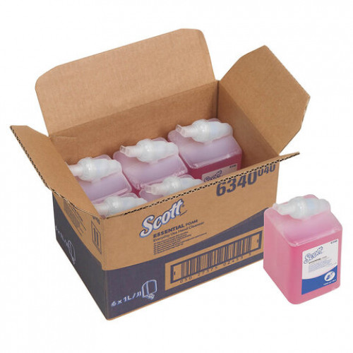 Картридж с пенным мылом одноразовый KIMBERLY-CLARK Scott Essential, 1 л, розовый, артикул 6340