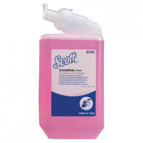 Картридж с пенным мылом одноразовый KIMBERLY-CLARK Scott Essential, 1 л, розовый, артикул 6340