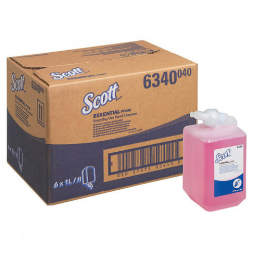 Картридж с пенным мылом одноразовый KIMBERLY-CLARK Scott Essential, 1 л, розовый, артикул 6340