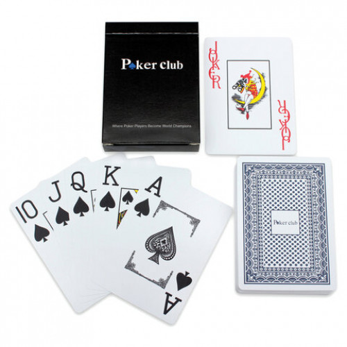 Карты игральные пластиковые Poker club, ассорти, 54 шт., 8,7 х 6,3 см, 25 мкм, ИН-9121, ИН-9130, ИН-4382