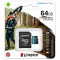 Карта памяти microSDXC 64GB KINGSTON Canvas Select Plus,UHS-I, 100 Мб/с (class 10), S, SDCS2/64GBSP