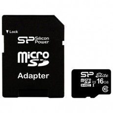 Карта памяти microSDHC 16 GB SILICON POWER UHS-I U3, V30, 85 Мб/сек (cl.10), адаптер, SP016GBSTHBU1V10SP