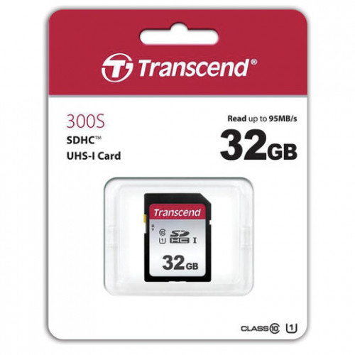 Карта памяти SDHC 32 GB TRANSCEND UHS-I U3, 95 Мб/сек (class 10), TS32GSDC300S