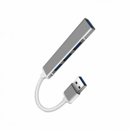 Хаб USB 2.0, 4 порта, серый, RED LINE, УТ000039263