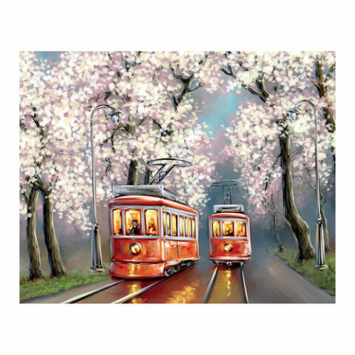 Холст на картоне с контуром BRAUBERG ART CLASSIC УЛОЧКИ, 30х40см, грунтованный, хлопок, 191542