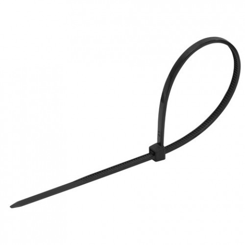 Хомут-стяжка нейлоновая сверхпрочная, 2,5х100 мм, КОМПЛЕКТ 100 шт., черная, ГРАНДМАСТЕР, 702352