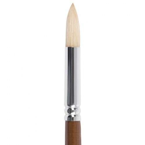 Кисть художественная профессиональная BRAUBERG ART CLASSIC, щетина, круглая, № 10, длинная ручка, 200711