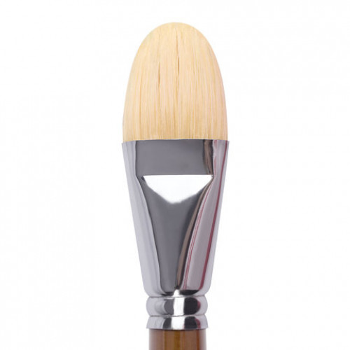 Кисть художественная профессиональная BRAUBERG ART CLASSIC, щетина, овальная, № 36, длинная ручка, 200741