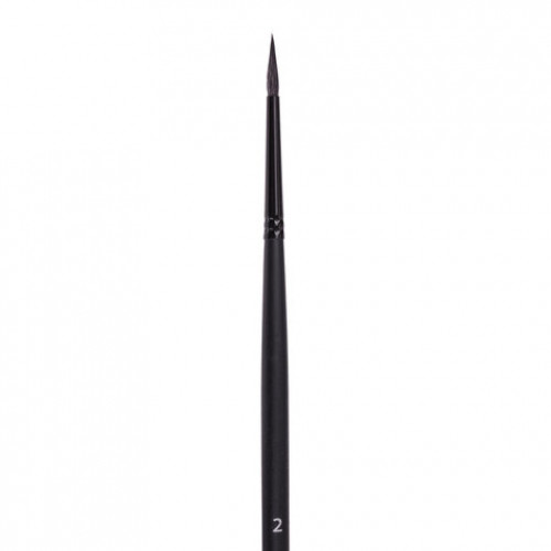Кисть художественная проф. BRAUBERG ART CLASSIC, белка, круглая, № 2, длинная ручка, 200899