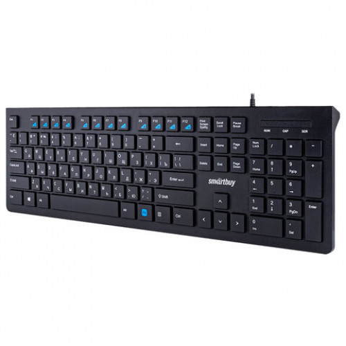 Клавиатура проводная SMARTBUY SLIM 206, USB, 104 клавиши, черная, SBK-206US-K