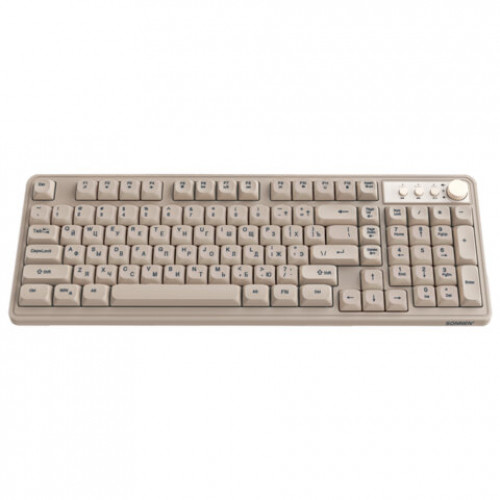 Клавиатура проводная USB, 102+98 клавиш, LED-подсветка, SONNEN K620, слоновая кость/серая, 513950