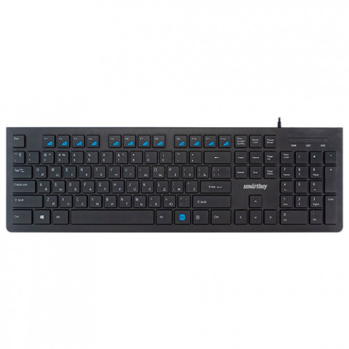 Клавиатура проводная SMARTBUY SLIM 206, USB, 104 клавиши, черная, SBK-206US-K