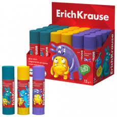 Клей-карандаш ERICH KRAUSE EasyStick Jolly Friends, 13 г, ассорти, 60910 Клей-карандаш ERICH KRAUSE EasyStick Jolly Friends, 13 г, ассорти, 60910